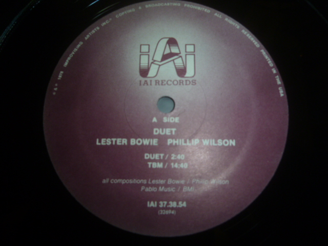 画像: LESTER BOWIE & PHILLIP WILSON/DUET