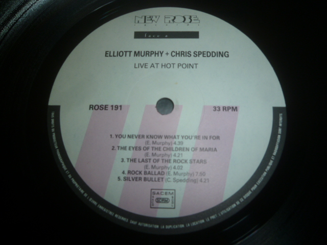 画像: ELLIOTT MURPHY & CHRIS SPEDDING/LIVE AT HOT POINT