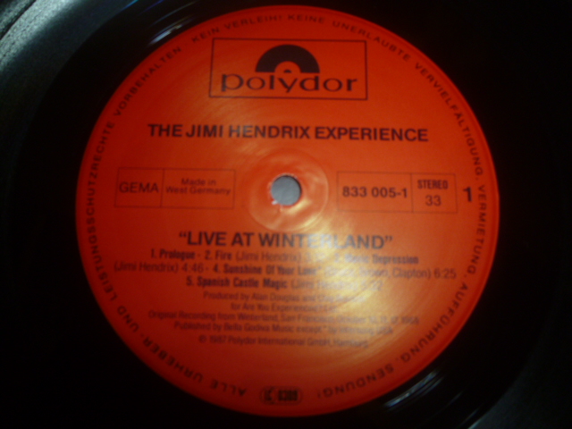 画像: JIMI HENDRIX EXPERIENCE/LIVE AT WINTERLAND