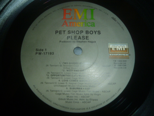 画像: PET SHOP BOYS/PLEASE