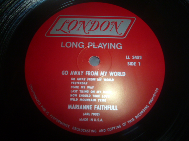 画像: MARIANNE FAITHFUL/GO AWAY FROM MY WORLD