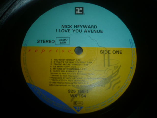 画像: NICK HEYWARD/I LOVE YOU AVENUE