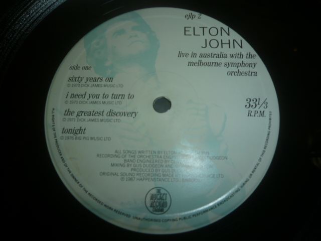 画像: ELTON JOHN/LIVE IN AUSTRALIA