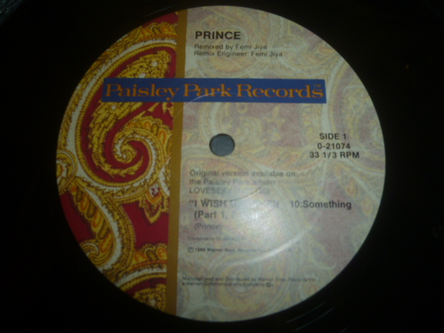 画像: PRINCE/I WISH U HEAVEN (12")