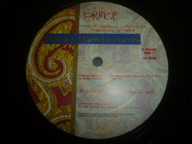 画像: PRINCE/SIGN OF THE TIMES (12")