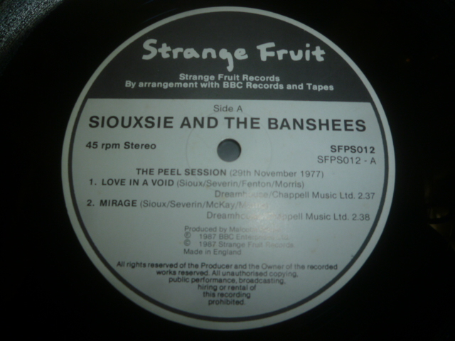 画像: SIOUXSIE & THE BANSHEES/THE PEEL SESSIONS