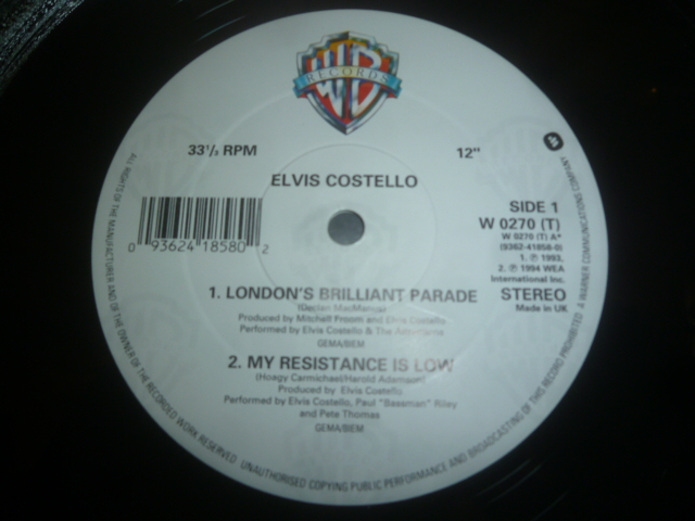 画像: ELVIS COSTELLO & THE ATTRACTIONS/LONDON'S BRILLIANT PARADE (12")