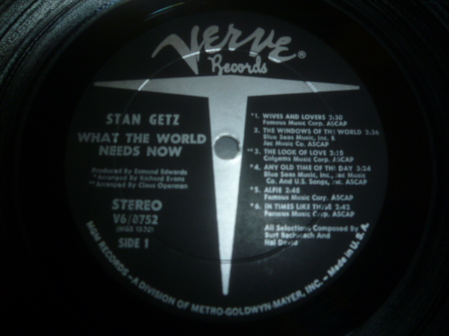 画像: STAN GETZ/WHAT THE WORLD NEEDS NOW