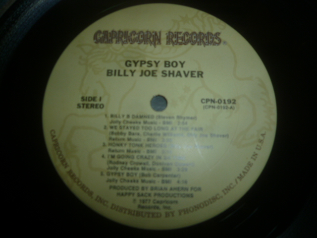 画像: BILLY JOE SHAVER/GYPSY BOY