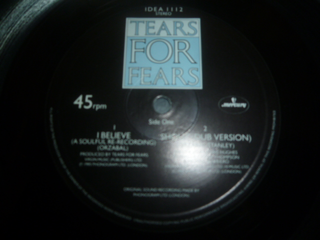 画像: TEARS FOR FEARS/I BELIEVE (12")