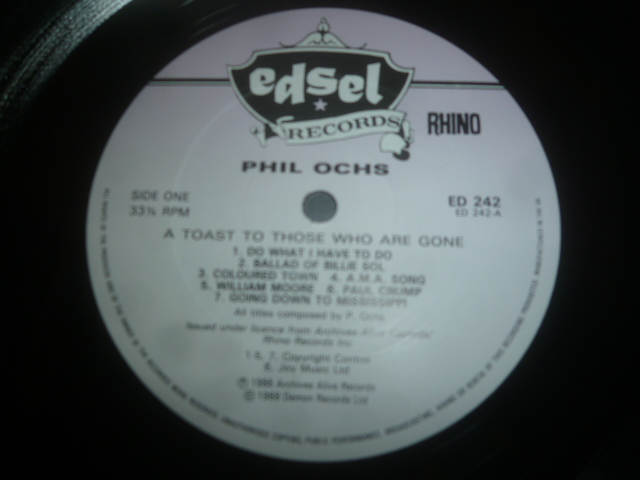 画像: PHIL OCHS/A TOAST TO THOSE WHO ARE GONE