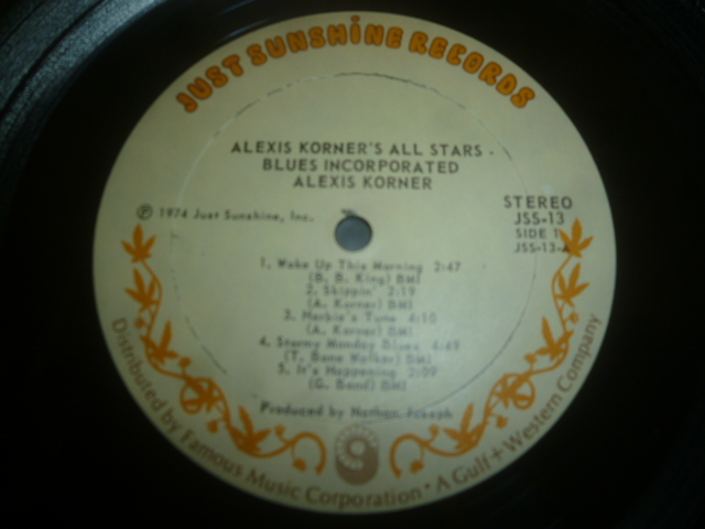 画像: ALEXIS KORNER/ALEXIS KORNER'S ALL STARS - BLUES INCORPORATED