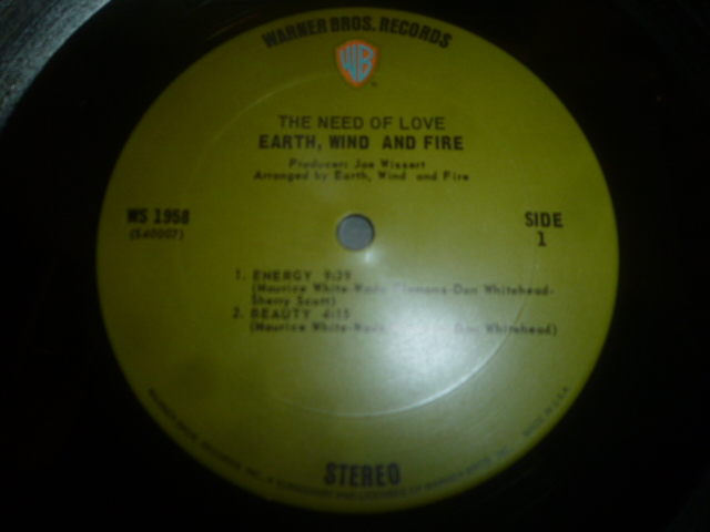 画像: EARTH, WIND & FIRE/THE NEED OF LOVE