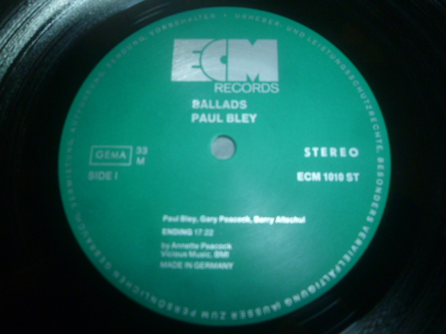 画像: PAUL BLEY/BALLADS