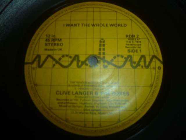 画像: CLIVE LANGER & THE BOXES/I WANT THE WHOLE WORLD