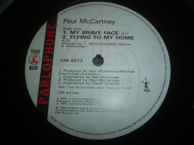 画像: PAUL McCARTNEY/MY BRAVE FACE (12")