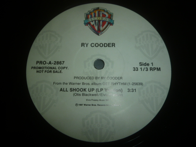 画像: RY COODER/ALL SHOOK UP (12")