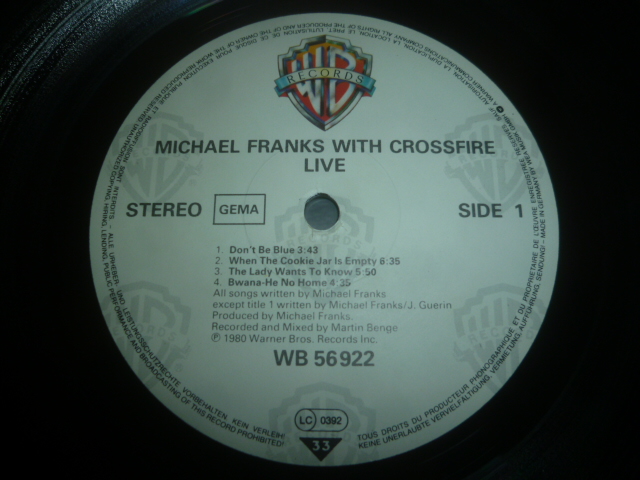 画像: MICHAEL FRANKS WTH CROSSFIRE/LIVE