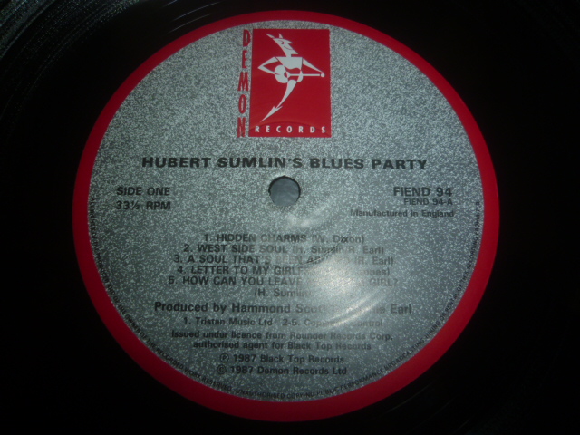 画像: HUBERT SUMLIN/HUBERT SUMLIN'S BLUES PARTY