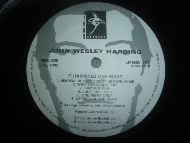 画像: JOHN WELEY HARDING/IT HAPPENED ONE NIGHT