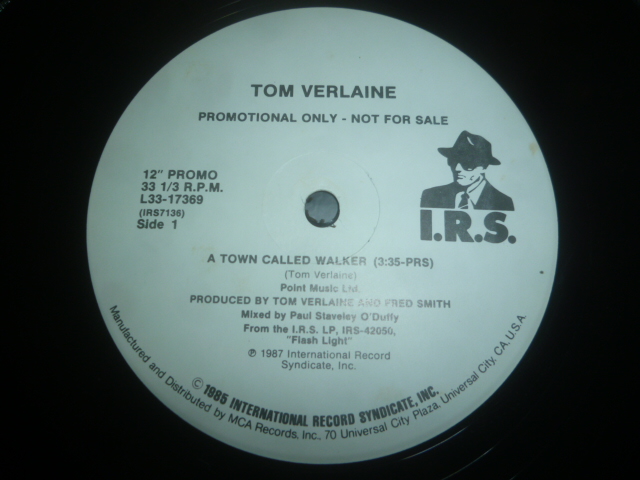 画像: TOM VERLAINE/A TOWN CALLED WALKER (12")