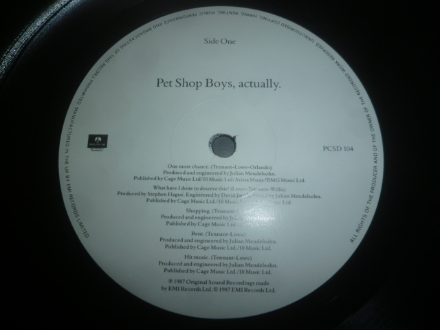 画像: PET SHOP BOYS/ACTUALLY