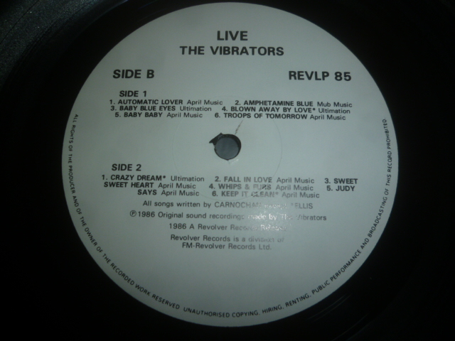 画像: VIBRATORS/LIVE