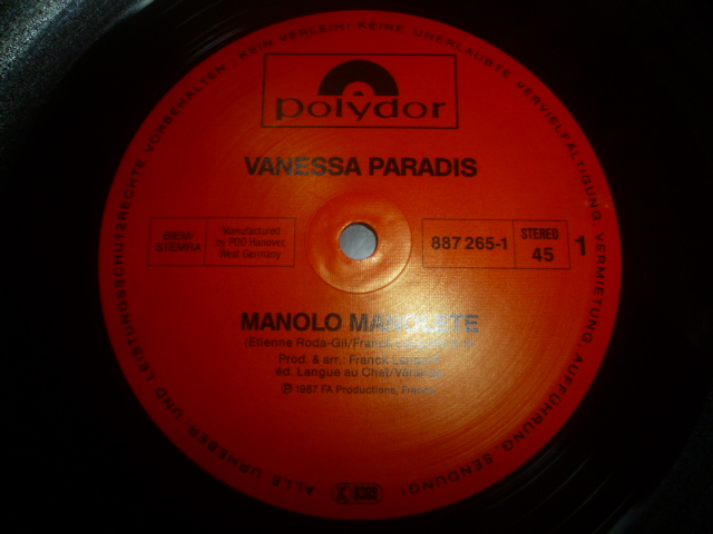 画像: VANESSA PARADIS//MANOLO MANOLETE (12")