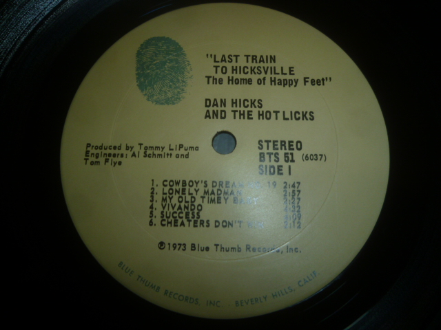 画像: DAN HICKS & THE HOT LICKS/LAST TRAIN TO HICKSVILLE