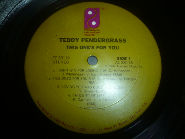 画像: TEDDY PENDERGRASS/THIS ONE'S FOR YOU