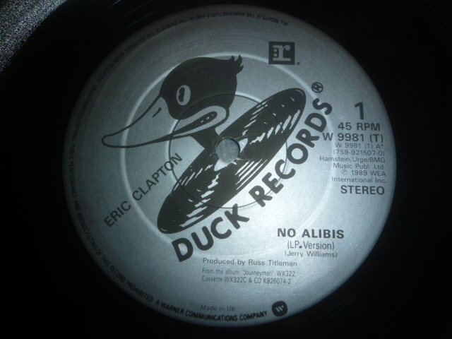 画像: ERIC CLAPTON/NO ALIBIS (12")