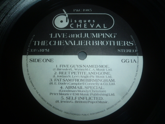 画像: CHEVALIER BROTHERS/LIVE AND JUMPING