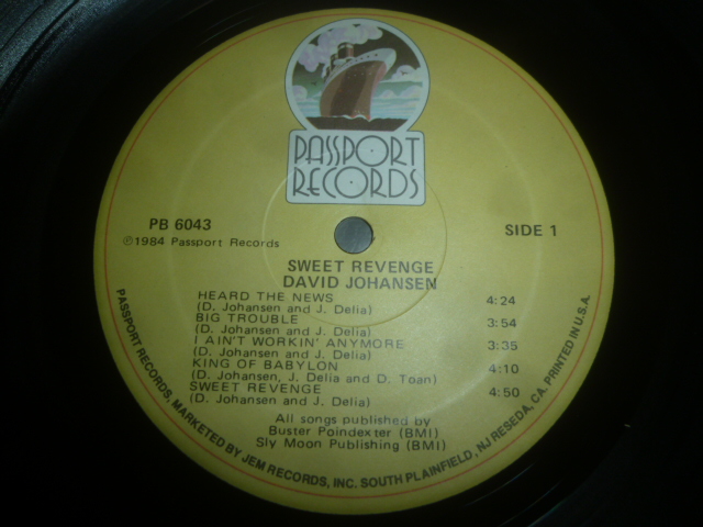 画像: DAVID JOHANSEN/SWEET REVENGE