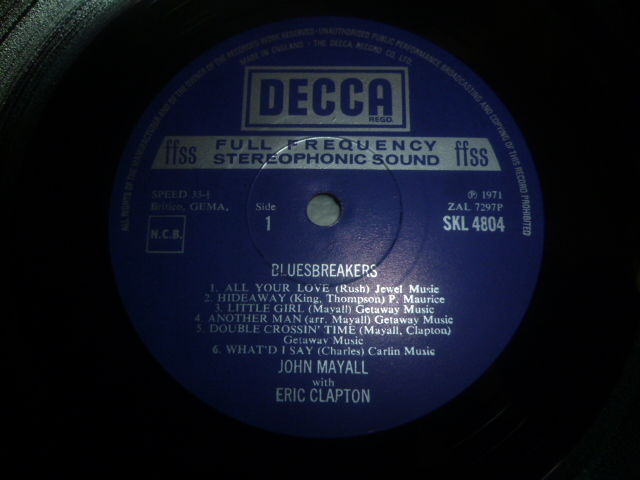 画像: BLUES BREAKERS/JOHN MAYALL WITH ERIC CLAPTON