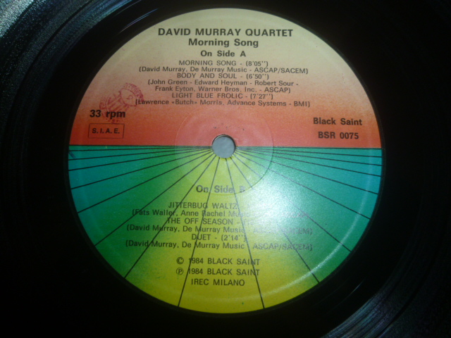 画像: DAVID MURRAY QUARTET/MORNING SONG