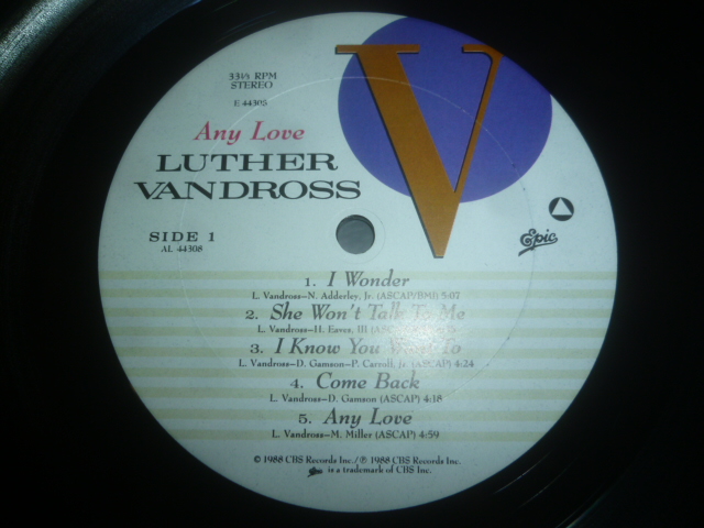 画像: LUTHER VANDROSS//ANY LOVE
