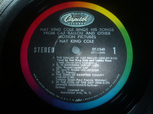 画像: NAT KING COLE/SINGS HIS SONGS FROM CAT BALLOU & OTHER MOTION PICTURES