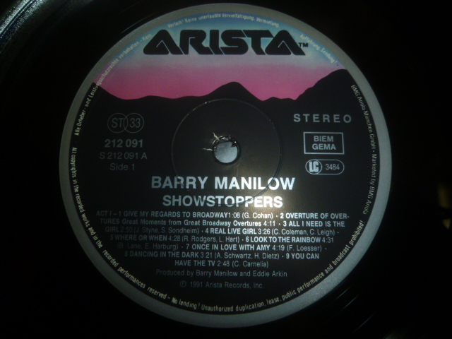 画像: BARRY MANILOW/SHOWSTOPPERS