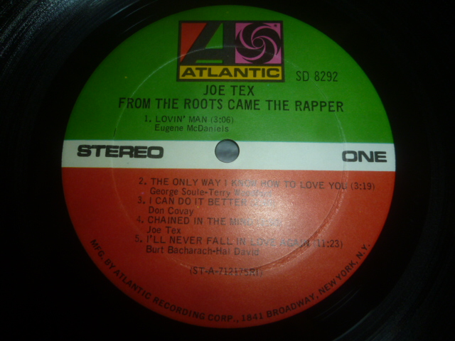 画像: JOE TEX/FROM THE ROOTS CAME THE RAPPER