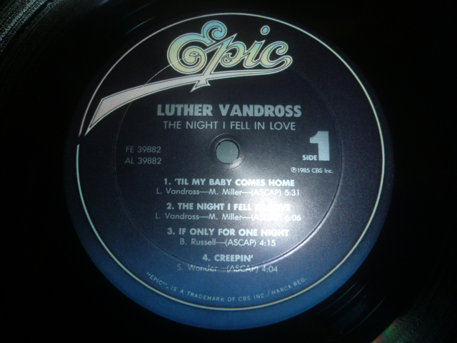 画像: LUTHER VANDROSS/THE NIGHT I FELL IN LOVE