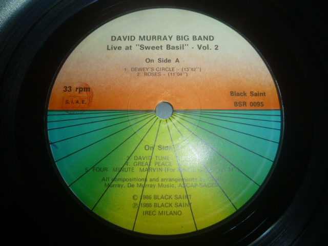 画像: DAVID MURRAY BIG BAND/LIVE AT "SWEET BASIL" VOL.2