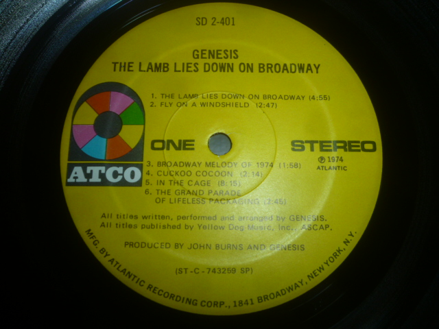 画像: GENESIS/THE LAMB LIES DOWN ON BROADWAY