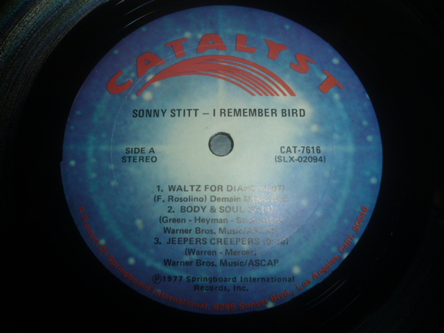 画像: SONNY STITT/I REMEMBER BIRD