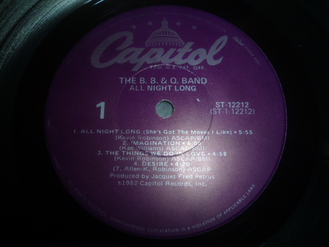 画像: B.B.& Q. BAND/ALL NIGHT LONG