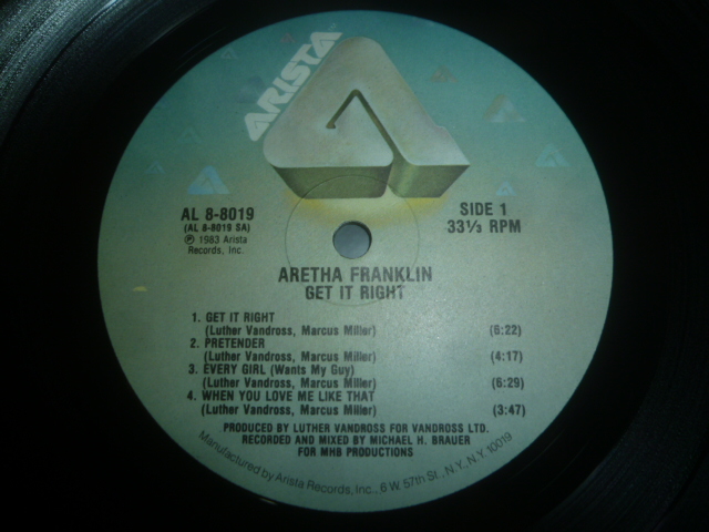 画像: ARETHA FRANKLIN/GET IT RIGHT