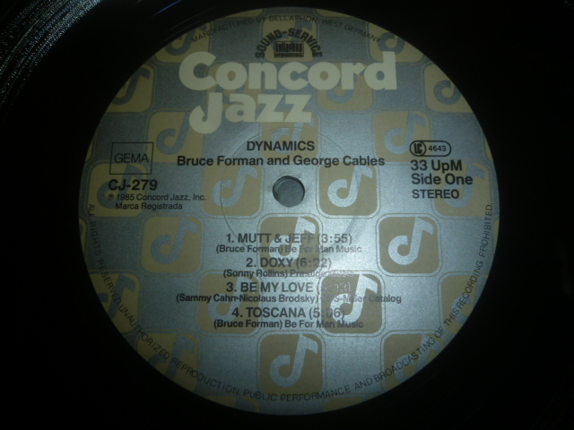 画像: BRUCE FORMAN & GEORGE CABLES/DYNAMICS