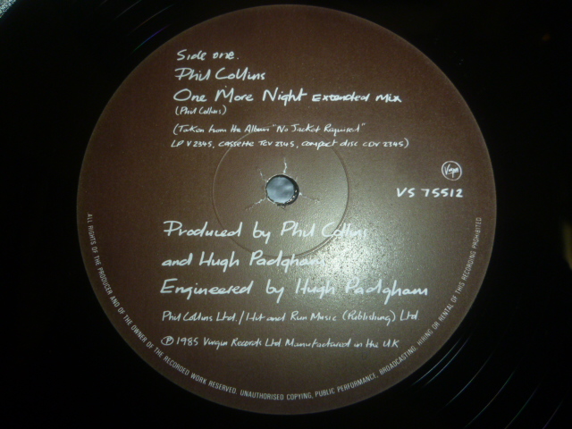 画像: PHIL COLLINS/ONE MORE NIGHT (12")