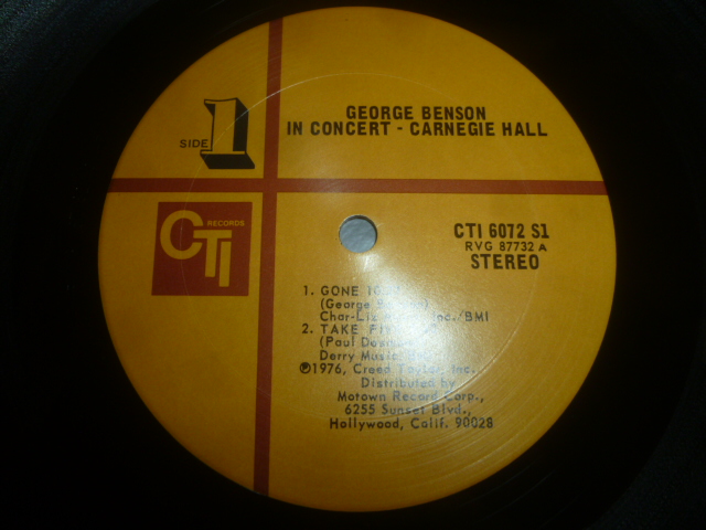 画像: GEORGE BENSON/IN CONCERT - CARNEGIE HALL