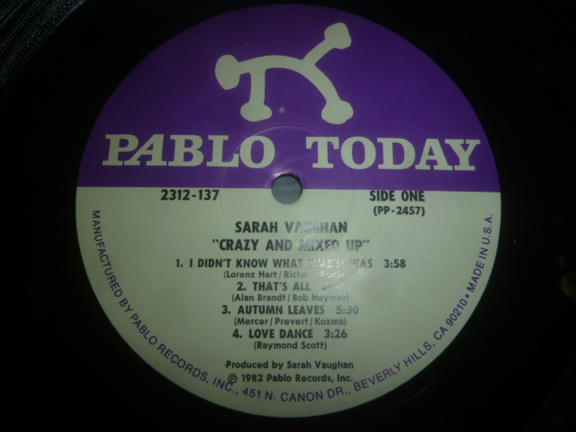 画像: SARAH VAUGHAN/CRAZY AND MIXED UP