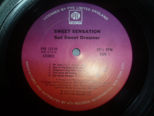 画像: SWEET SENSATION/SAD SWEET DREAMER